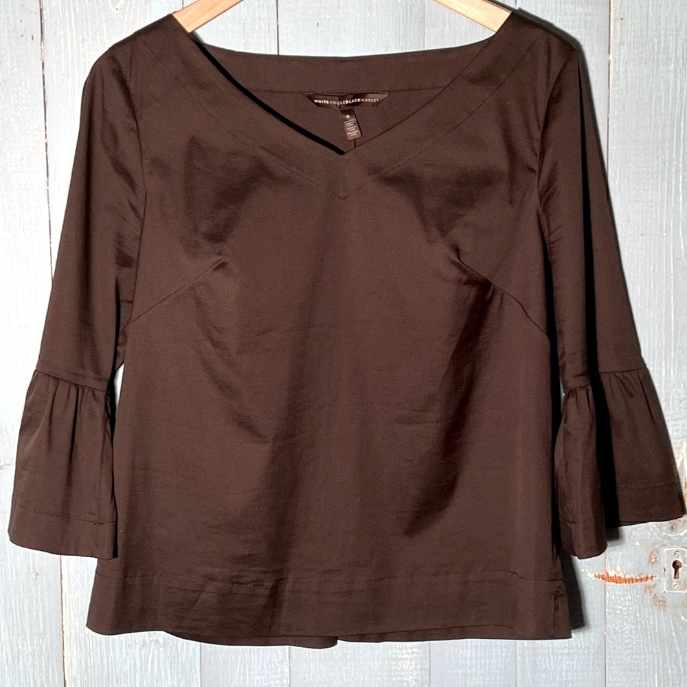 White House Black Market Black Blouse